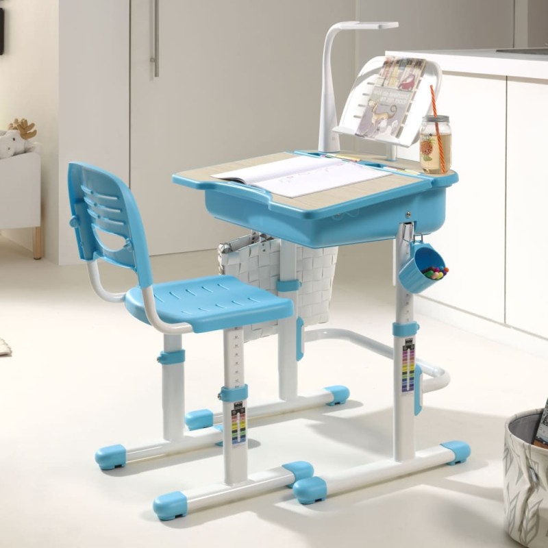 Vipack Scrivania per Bambini Comfortline 301 e Sedia Azzurro e Bianco