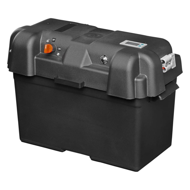 ProPlus Cassetta Portabatteria con USB e Voltmetro 35x18x23 cm