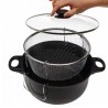 Excellent Houseware Pentola per Friggere con Coperchio in Vetro 26 cm