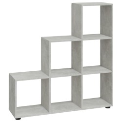 Libreria a Scala Grigio Cemento 107 cm in Legno Ingegnerizzato