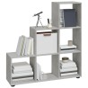 Libreria a Scala Grigio Cemento 107 cm in Legno Ingegnerizzato