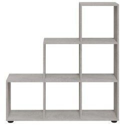 Libreria a Scala Grigio Cemento 107 cm in Legno Ingegnerizzato