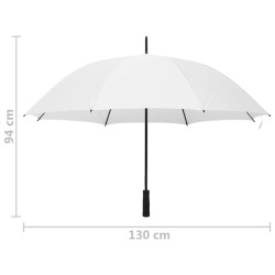 vidaXL Ombrello Bianco 130 cm