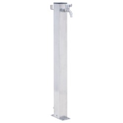 vidaXL Colonna d'Acqua da Giardino 80 cm Acciaio Inox Quadrato