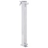 vidaXL Colonna d'Acqua da Giardino 80 cm Acciaio Inox Quadrato