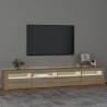 vidaXL Mobile Porta TV con Luci LED Rovere Sonoma 240x35x40 cm