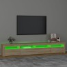 vidaXL Mobile Porta TV con Luci LED Rovere Sonoma 240x35x40 cm