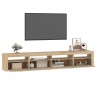 vidaXL Mobile Porta TV con Luci LED Rovere Sonoma 240x35x40 cm