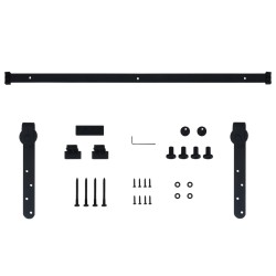 Kit Mini Porta Scorrevole Stalla in Acciaio al Carbonio 152 cm