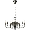 vidaXL Lampadario Stile Antico Metallo Nero Lampadine 8 x E14