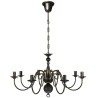 vidaXL Lampadario Stile Antico Metallo Nero Lampadine 8 x E14