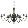 vidaXL Lampadario Stile Antico Metallo Nero Lampadine 8 x E14