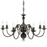 vidaXL Lampadario Stile Antico Metallo Nero Lampadine 8 x E14