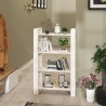 vidaXL Libreria/Divisorio Bianco 80x35x125 cm Legno Massello di Pino