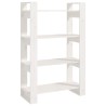 vidaXL Libreria/Divisorio Bianco 80x35x125 cm Legno Massello di Pino