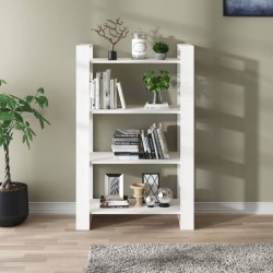 vidaXL Libreria/Divisorio Bianco 80x35x125 cm Legno Massello di Pino