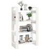 vidaXL Libreria/Divisorio Bianco 80x35x125 cm Legno Massello di Pino