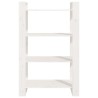 vidaXL Libreria/Divisorio Bianco 80x35x125 cm Legno Massello di Pino