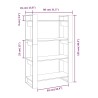 vidaXL Libreria/Divisorio Bianco 80x35x125 cm Legno Massello di Pino