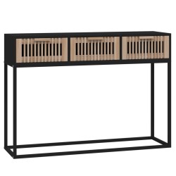 vidaXL Tavolino Consolle Nero 105x30x75 cm Legno ingegnerizzato e Ferro