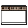 vidaXL Tavolino Consolle Nero 105x30x75 cm Legno ingegnerizzato e Ferro