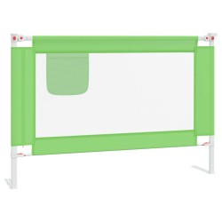 vidaXL Sponda Letto di Sicurezza per Bambini Verde 100x25 cm Tessuto