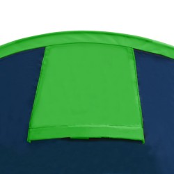 vidaXL Tenda da Campeggio per 4 Persone Blu Marino/Verde