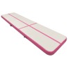 vidaXL Tappetino Ginnastica Gonfiabile con Pompa 700x100x20cm PVC Rosa