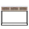 vidaXL Tavolino Consolle Bianco 105x30x75 cm Legno ingegnerizzato e Ferro