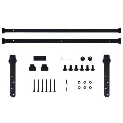 vidaXL Kit Mini Porta Scorrevole Stalla in Acciaio al Carbonio 200 cm