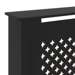 vidaXL Copertura per Radiatore Nera in MDF 205 cm