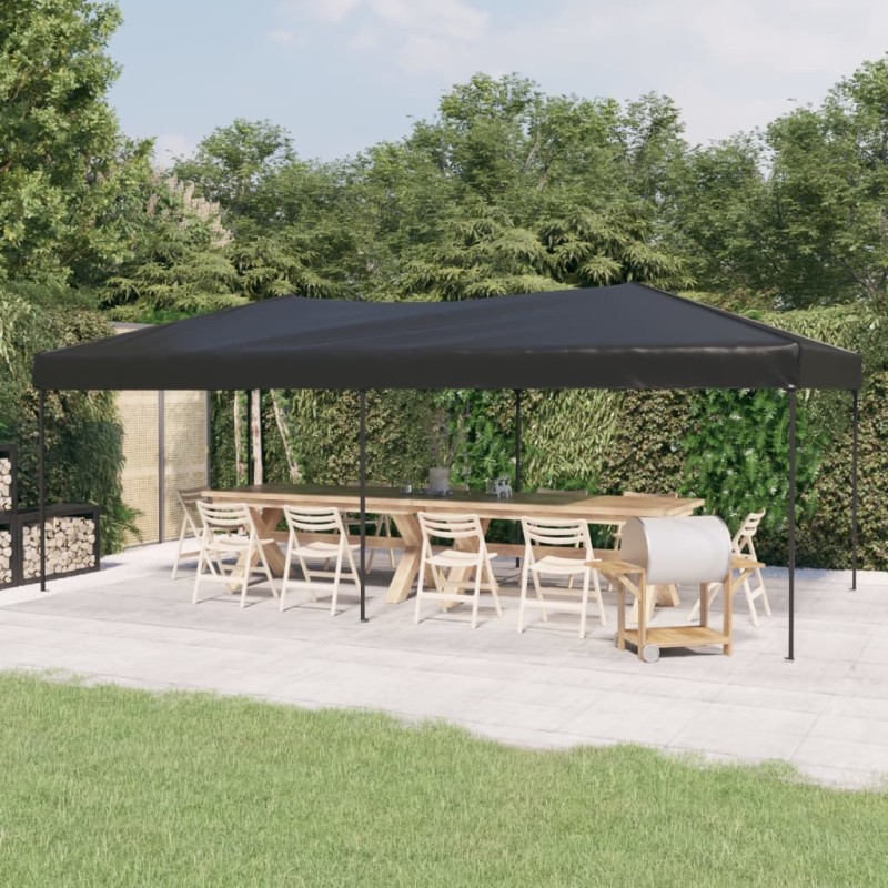 vidaXL Tenda per Feste Pieghevole Antracite 3x6 m