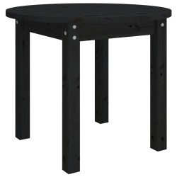 vidaXL Tavolino da Salotto Nero Ø 55x45 cm in Legno Massello di Pino