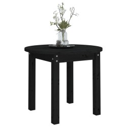 vidaXL Tavolino da Salotto Nero Ø 55x45 cm in Legno Massello di Pino