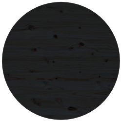 vidaXL Tavolino da Salotto Nero Ø 55x45 cm in Legno Massello di Pino