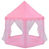 vidaXL Tenda da Gioco Principessa con 250 Palline 133x140 cm Rosa