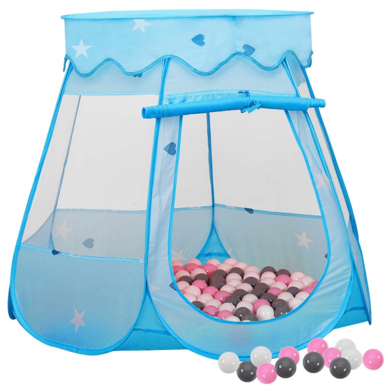 vidaXL Tenda da Gioco per Bambini Blu con 250 Palline 102x102x82 cm