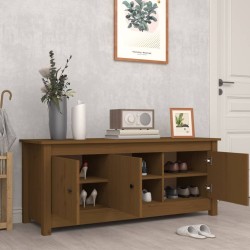 Scarpiera Miele 110x38x45,5 cm in Legno Massello di Pino