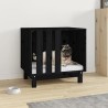 vidaXL Casetta per Cani Nero 60x45x57 cm in Legno Massello di Pino