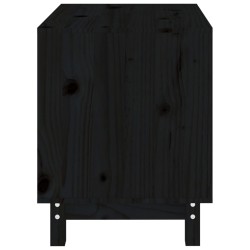 vidaXL Casetta per Cani Nero 60x45x57 cm in Legno Massello di Pino