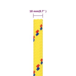 Corda Nautica Gialla 18 mm 100 m in Polipropilene