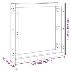    Portalegna Miele 100x25x100 cm in Legno Massello di Pino