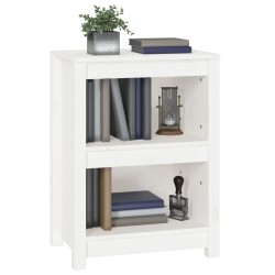    Libreria Bianca 50x35x68 cm in Legno Massello di Pino