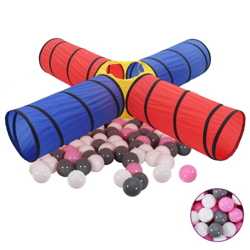 vidaXL Tunnel da Gioco per Bambini con 250 Palline Multicolore