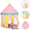 vidaXL Tenda da Gioco per Bambini Rosa con 250 Palline 100x100x127 cm