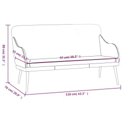 Panca Crema 110x76x80 cm in Similpelle