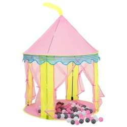 vidaXL Tenda da Gioco per Bambini Rosa con 250 Palline 100x100x127 cm