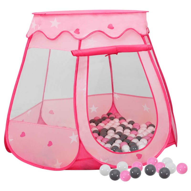 vidaXL Tenda da Gioco per Bambini Rosa con 250 Palline 102x102x82 cm