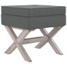   Sgabello Portaoggetti Grigio Scuro 45x45x49 cm in Tessuto