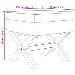   Sgabello Portaoggetti Grigio Scuro 45x45x49 cm in Tessuto